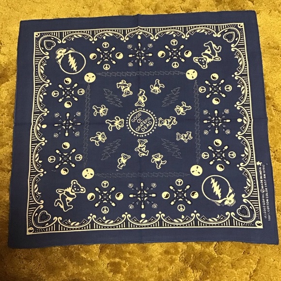 Blue good old Grateful Dead bandana NWT - Picture 3 of 5